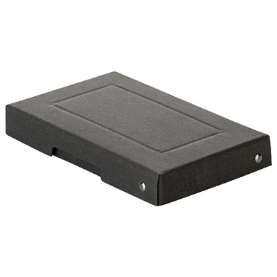Imagen de Falken PureBox Black Made in Germany, 25 mm de alto, DIN A6. caja almacenamiento con tapa cartón reciclado, Ángel azul, vegano, regalo, transporte, multiusos