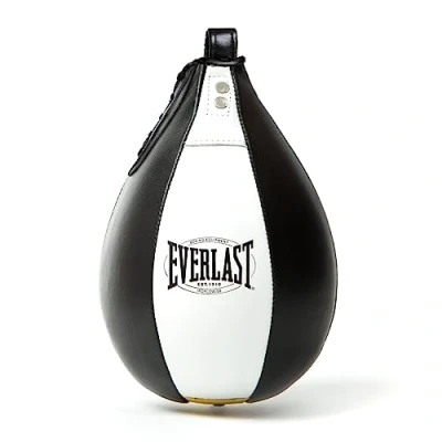 Imagen de Everlast 1910 Saco De Boxeo Speed Bag En Forma Pera, Negro/Blanco, 22,8 X 15 Cm