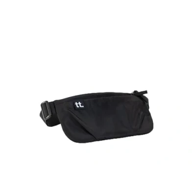 Imagen de Carlett Riñonera City Impermeable y Compacta Diseño Unisex en Color Negro Ideal para Hombre Mujer Pequeña Funcional Uso Diario
