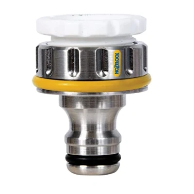 Imagen de Hozelock Conector metálico para grifo exterior de rosca 3/4&#039;&#039; y 1/2&#039;&#039;
