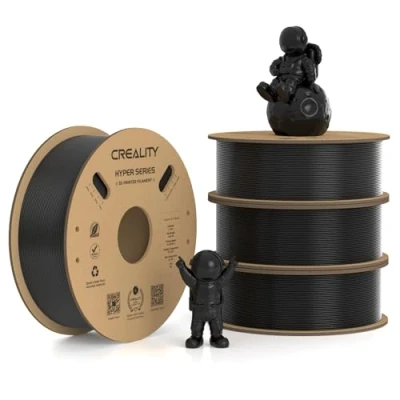 Imagen de Creality Hyper Filamento PLA 1.75 mm 4 KG, para Impresora 3D Impresión de Alta Velocidad 30 600 mm/s, Duradero y Suave, Precisión Dimensional +/ 0.03 mm, Paquete negro