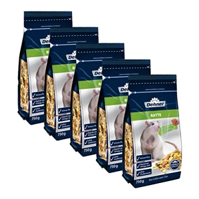 Imagen de Dehner Comida para roedores, 5 x 750 g (3,75 kg)