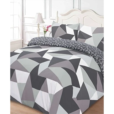 Imagen de Dreamscene polialgodón de Funda edredón y Almohada Solo Shapes â“ Negro