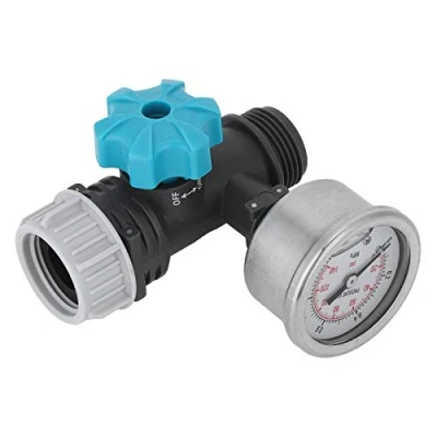 Imagen de Válvula Reguladora Presión de Agua, Regulador Presion, Manometro Riego Controlador Riegos Jardín G3/4in Valvula Reductoras Manometros Indicador Presion Agua Conexión para RV