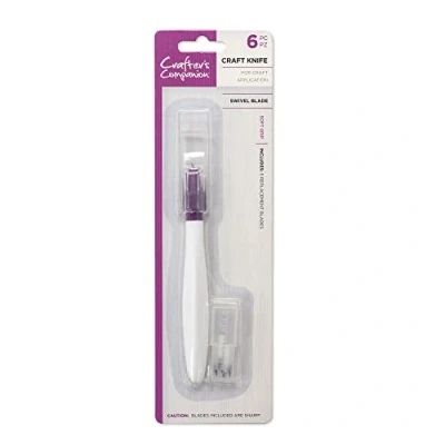 Imagen de Crafter&#039;s Companion Softgrip Elaboración Cuchillo Artesanal Hoja Giratoria, White, One Size