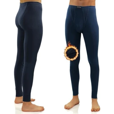 Imagen de Sesto Senso Calzoncillos Largos 100% Algodón Pantalón Invierno Térmico Hombre XL Azul Oscuro