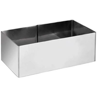 Imagen de Ibili ARO DE EMPLATAR Rectangular INOX 8X5X4,5, Stainless Steel, Plateado, 8 x 5 4.5 cm