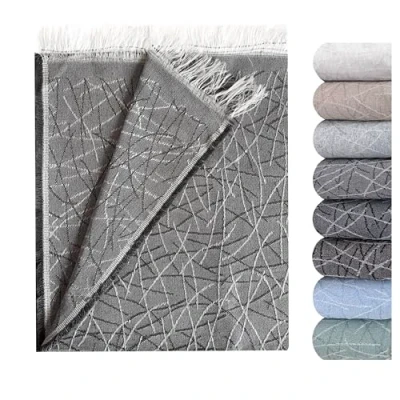 Imagen de GFD Colcha Multiusos Lagos para Sofa y Cama, Cubre Sofa, Plaid Jarapas Sofas, Foulard Manta (Gris, 230 x 290)