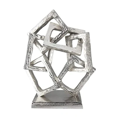 Imagen de Gilde Escultura Decorativa, Aluminio, Colores Plateados, Altura 37 cm