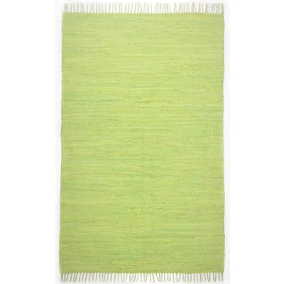 Imagen de Theko Happy Cotton Alfombra (100% algodón, 70 x 140 cm), Color Verde