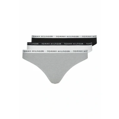 Imagen de Tommy Hilfiger 3 PACK Braguitas, Mujer, Talla: Small, Medium grey heather/white/black