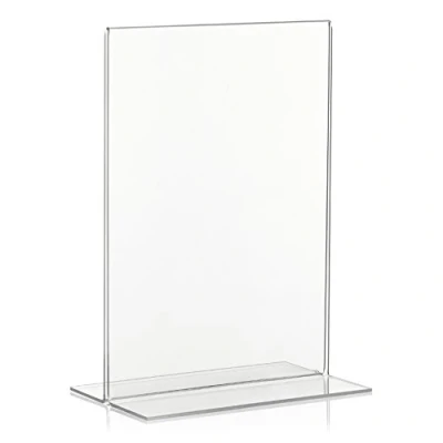 Imagen de Juego de 10 expositores mesa VITAdisplays® DIN A5 como soporte en forma T Plexiglas®.