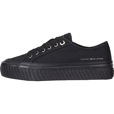 Imagen de Tommy Hilfiger Mujer Vulcanized Sneaker Zapatillas, Negro (Black), 41 EU
