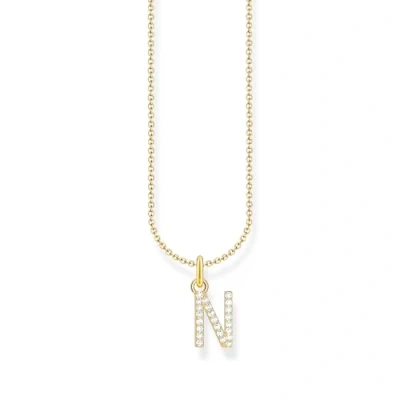 Imagen de THOMAS SABO Collar de plata bañada en oro con circonitas KE2253 414 14