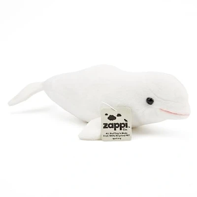 Imagen de Zappi Co Peluche de Beluga (32cm Largo) Suave, Mullido, ecológico, colección Animales para recién Nacidos Primer Hijo