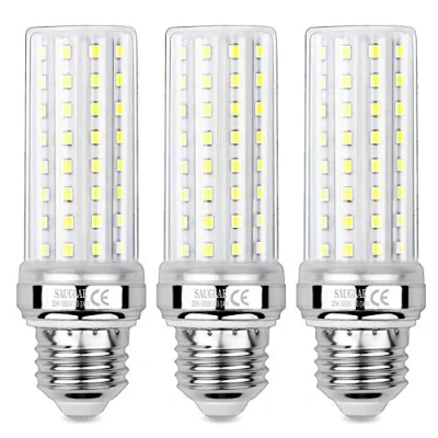 Imagen de SAUGLAE Bombillas LED de Maíz 20W, Incandescentes Equivalente 150W, Blanco Frío 6000K, 2300 lm, Tornillo Edison E27, 3 Piezas