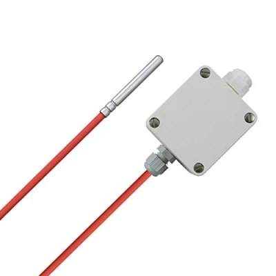 Imagen de PT1000 Medidor de temperatura, carcasa con cable conexión silicona, salida activa, rango medición ajustable, sonda 5 metros