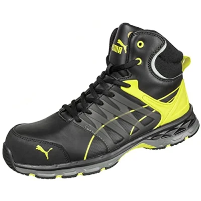 Imagen de PUMA Safety Velocity 2.0 Yellow Mid 633880 42 ESD Botas de Seguridad S3 Tamaño: Negro, Amarillo 1 Unisex Adulto, EU