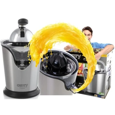 Imagen de Camry CR 4006 Exprimidor Eléctrico de Brazo Palanca, Naranjas y Cítricos, 2 Conos Diferente Tamaño, Sistema Antigoteo, Filtro Acero Inoxidable, 500W