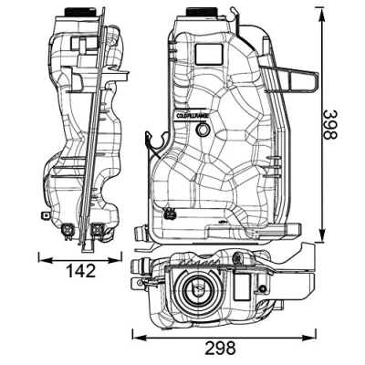 Imagen de MAHLE ORIGINAL CRT 76 000S Depósito de Agua sin sensor LAND ROVER: Range Rover 3