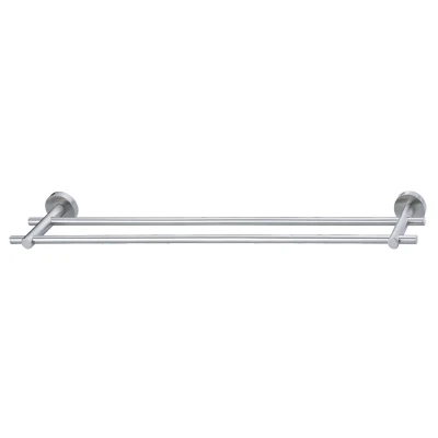Imagen de tesa Moon Colgador de toallas doble, apariencia acero inoxidable, autoadhesivo, tecnología montaje adhesiva, 49 x 640 115 mm