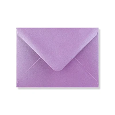 Imagen de Sobres C5 de colores para tarjetas felicitación, invitaciones boda y manualidades tamaño A5 (162 x 229 mm), paquete 40 unidades, color lila perla