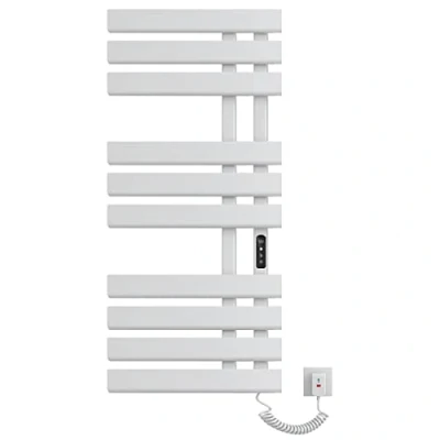 Imagen de Radiador Toallero Eléctrico, 500x1100mm Baño Radiador, Secador de Toallas, Calentado, Secatoallas Electrico, Temperatura constante inteligente Calentador Toallas Pared White Right