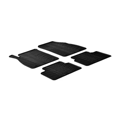 Imagen de Gledring 0085 Juego de alfombrillas suelo Caucho delante y detrás 4 negro 750mm 550mm OPEL: Insignia A Sedán, Hatchback