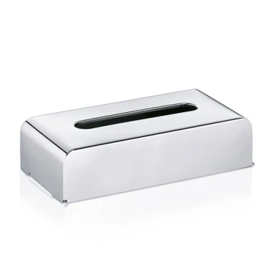 Imagen de Kela Tissue Box Holder Faber Collection Caja de pañuelos cosméticos, Stainless Steel 1810, Silver, One Size
