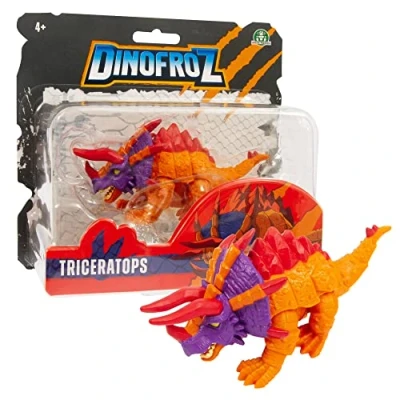 Imagen de Giochi Preziosi Dinofroz Blister De Personajes Dino&amp; Dragones Surtido B Triceratops, Figura Acción Articulada Y Rica En Detalles, para Niños A Partir 3 Años, Dnb10300