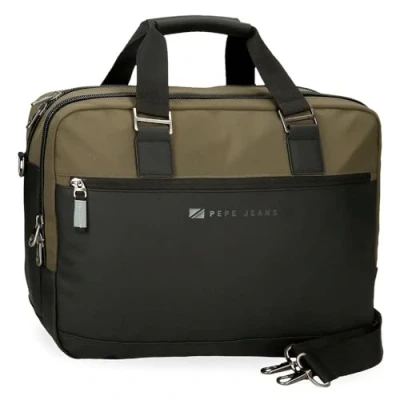 Imagen de Pepe Jeans Jarvis Carteron para Portátil 15,6&quot; Verde 40x30x11 cms Piel Sintética y Poliéster L by Joumma Bags