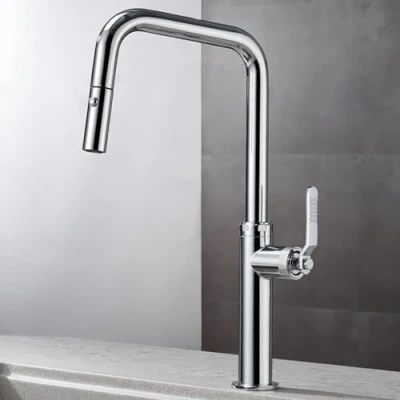 Imagen de IMEX Grifo de Cocina Extraible Monomando Fregadero con Difusor Griferia Mangera Flexible 360º Serie Niza Color Cromado