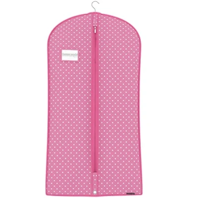 Imagen de Hangerworld Funda Protección para Vestidos, Cubre Ropa Danza Transpirable, Rosa Lunares, 114cm