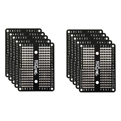 Imagen de 10 x Tarjeta de prototipos, Breadboard Mini Soldable, Protoboard Kit, Circuito Impreso Doble Caras, Prototipo Board PCB, Placa prueba epoxi para soldadura Arduino, ESP32, proyectos electrónicos DIY