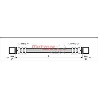 Imagen de METZGER 4113667 Latiguillos de Freno 318 F10 x 1