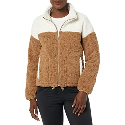 Imagen de Amazon Essentials Chaqueta Sherpa Mujer, Marfil Bronceado Shearling, XXL