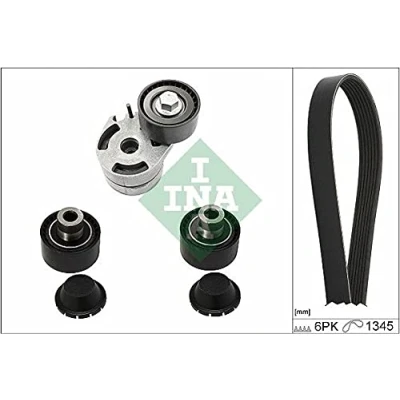 Imagen de INA 529 0186 10 Juego de correas trapeciales poli V Revisar/sustituir poleas libres del alternador CITROËN: Xsara Picasso, Berlingo / First I