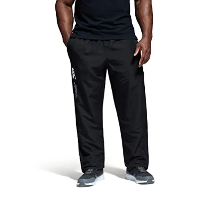 Imagen de Canterbury hombre Open Hem Doblad Zip Bolsillos Sweetpants Negro/Blanco XL