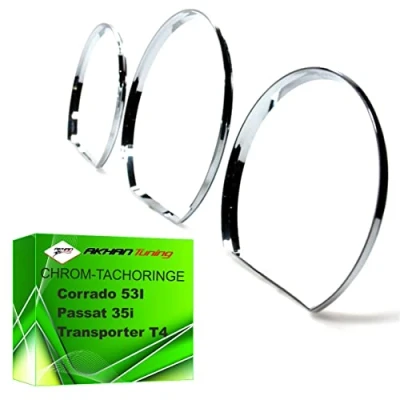 Imagen de Akhan TR10VW03 Anillos cromados para velocímetro adecuado VW Corrado, Passat 35i B4, T4,