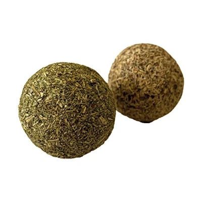 Imagen de Croci Euphoria Pelota de gato y silvervine para gatos, comestible, 2 unidades