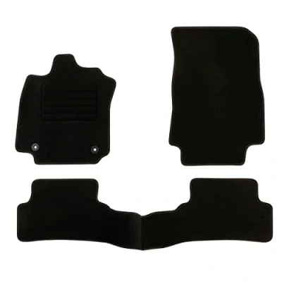 Imagen de DBS 1764292 Alfombrillas de coche A medida para 3 uds. Antideslizante Moqueta en negro 900 g/m² Aspecto terciopelo Modelo Star
