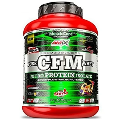 Imagen de AMIX Proteína Isolada MuscleCore CFM Nitro 1 kg Favorece el desarrollo muscular y acelera la recuperación Contiene Enzimas Digestivas Aminogen Whey en polvo Sabor Milk Vainilla