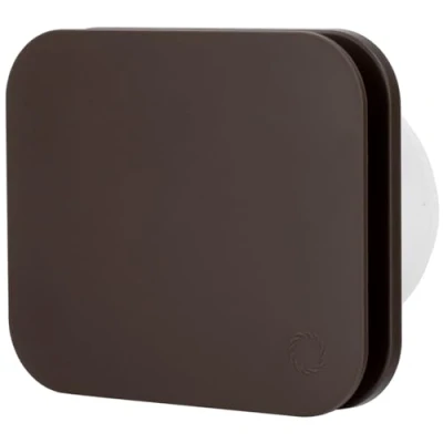 Imagen de Turbionaire TREND 100 SDBC Extractor, Para Baño, Cocina, Pared/Techo, Panel Frontal Dark Brown Chocolate Mate, Diámetro 100mm, 85m3/h, 35Pa, Válvula Antirretorno, Silencioso 33dB, IPX4