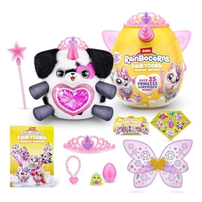 Imagen de Rainbocorns Fairycorn Princess Series 6 Royalle el Dálmata, Peluche Coleccionable, sorpresas mágicas de Princesa, Animales Peluche, calcomanías (dálmata)