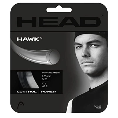Imagen de HEAD Hawk Cordajes de Raquetas Tenis, Adultos Unisex, Negro, 16