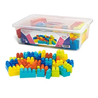 Imagen de TACHAN VICAM Toys, S.L. MALETÍN con 48 Piezas DE CONSTRUCCIÓN PLÁSTICO Juegos, Multicolor (778T00515)