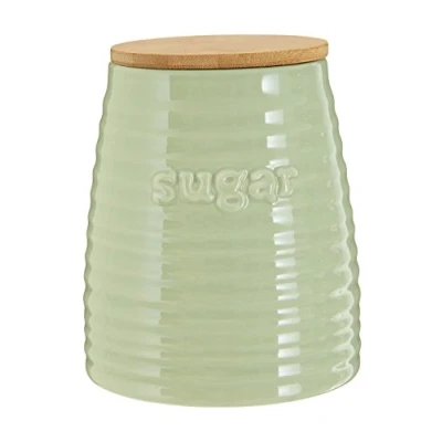 Imagen de Premier Housewares Winnie Green Dolomite Zuckerkanister Recipiente para azúcar, Color Verde, Cerámica, 12 x 14 cm