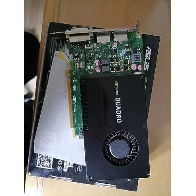 Imagen de Nvidia Quadro K2200 4GB GDDR5, ranura única, 68W, DisplayPort 1.2, DVI I Dual Link, 640 núcleos CUDA, tarjeta gráfica PCIe Express de perfil altura estándar, kit OEM (renovado)