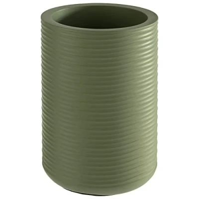 Imagen de APS 36124 Enfriador de botellas hormigón estriado, con parte inferior suave para muebles, 0,7 1,5 litros, diámetro 13/10 cm, altura 19,5 color verde