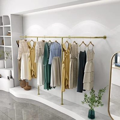Imagen de Perchero Tienda de ropa,Perchero comercial montado en la pared Percha resistente para colgar ropa,Estante almacenamiento organizador dormitorio multifuncional organizar ropa,centr